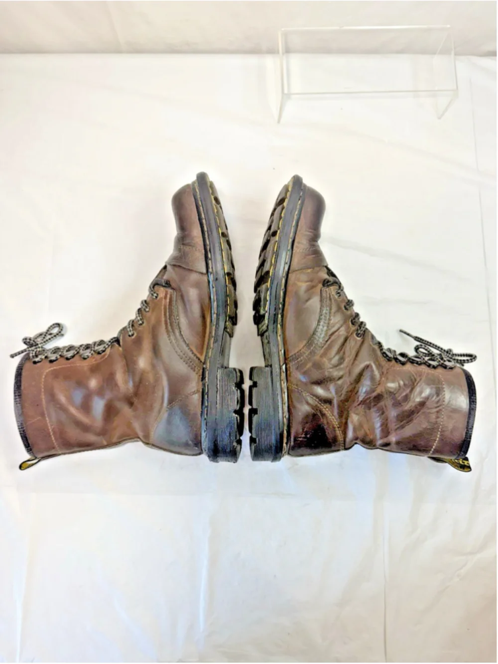 Doctor Martin Brown Leather Lace Up Crazy Bomb BOOT MENS SIZE 9.5 vintage